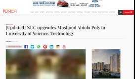 
							         [Updated] NUC upgrades Moshood Abiola Poly to University of ...								  
							    