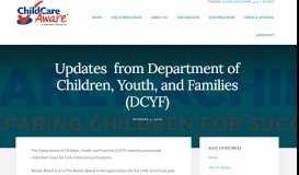 
							         Updates from Department of Children, Youth, and Families (DCYF ...								  
							    