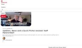 
							         Updates, News and a Quick Portal session! Huff Paranormal! - Pinterest								  
							    