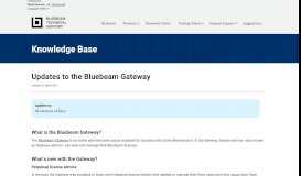 
							         Updates to Bluebeam Gateway Accounts - Bluebeam Support								  
							    
