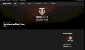 
							         Updates to Mod Hub | News | World of Tanks								  
							    