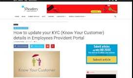 
							         Updating KYC details in Employees Provident Portal - Step by step ...								  
							    