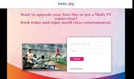 
							         Upgrade to Multi TV Connection, Multiple DTH ... - My Tata Sky								  
							    