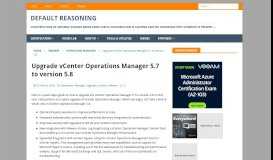 
							         Upgrade vCenter Operations Manager 5.7 to version 5.8 | Default ...								  
							    