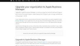
							         Upgrade your organization to Apple Business Manager - Apple Support								  
							    