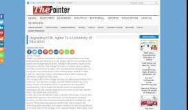 
							         Upgrading COE, Agbor To A University Of Education - The Pointer ...								  
							    