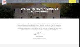 
							         Upgrading from ProDoc | TXdocs®								  
							    