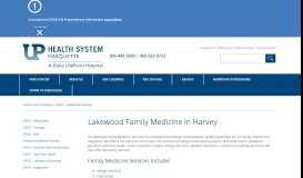 
							         UPHS - Lakewood (Harvey) - UP Health System - Marquette								  
							    