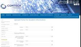 
							         Upload Portal for Student Information - Comtech Training								  
							    