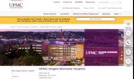 
							         UPMC Magee-Womens Hospital - UPMC.com								  
							    