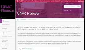 
							         UPMC Pinnacle Hanover | Hanover, Pa								  
							    