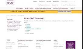 
							         UPMC Staff Resources - UPMC.com								  
							    