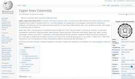 
							         Upper Iowa University - Wikipedia								  
							    