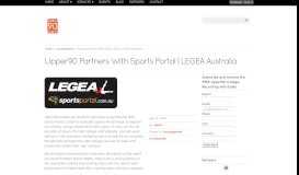 
							         Upper90 Partners With Sports Portal | LEGEA Australia | Upper90 ...								  
							    