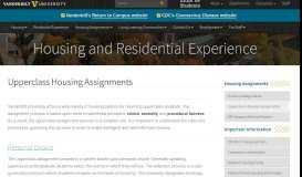 
							         Upperclass Housing Assignments - Vanderbilt University								  
							    