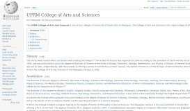 
							         UPRM College of Arts and Sciences - Wikipedia								  
							    