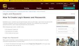 
							         UPS CampusShip: Login and Password - United States								  
							    