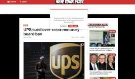 
							         UPS sued over 'discriminatory' beard ban - New York Post								  
							    