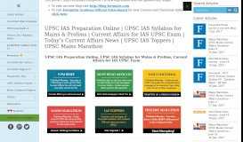 
							         UPSC IAS Preparation Online								  
							    
