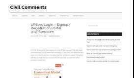 
							         UPSers Login And Sign Up – UPS Employee Login Portal - Indolaw Info								  
							    