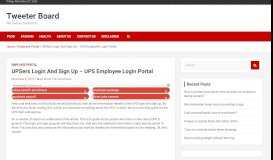 
							         UPSers Login And Sign Up - UPS Employee Login Portal								  
							    