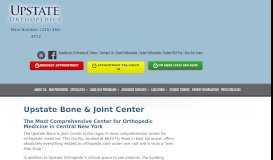
							         Upstate Bone & Joint Center | Upstate Orthopedics | Syracuse, New York								  
							    