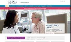 
							         Upstate Patient Care | SUNY Upstate Medical University								  
							    