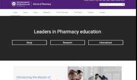 
							         UQ School of Pharmacy - University of Queensland								  
							    