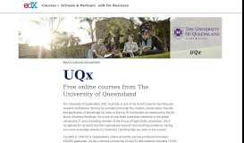 
							         UQx - Free Courses from The University of Queensland | edX								  
							    