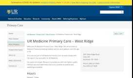 
							         UR Medicine Primary Care - West Ridge - URMC - University of ...								  
							    