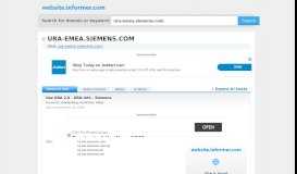 
							         ura-emea.siemens.com at WI. Use URA 2.0 - URA-Info - Siemens								  
							    