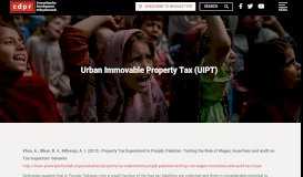 
							         Urban Immovable Property Tax (UIPT) – CDPR								  
							    