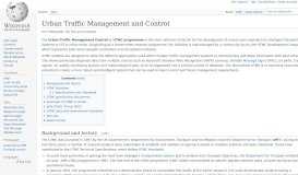 
							         Urban Traffic Management and Control - Wikipedia								  
							    