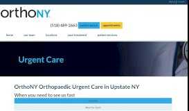
							         Urgent Care in the Capital Region | Albany | OrthoNY								  
							    