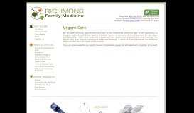 
							         Urgent Care - Richmond Family Medicine								  
							    