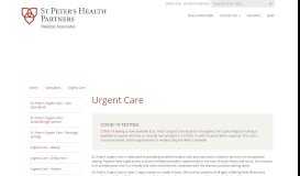 
							         Urgent Care - St. Peter's Health Partners								  
							    