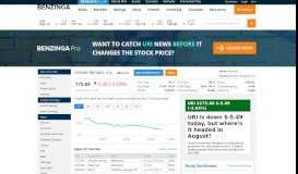 
							         URI - United Rentals, Inc. Summary, Stock Quote and News ...								  
							    