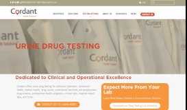 
							         Urine Testing - Cordant Health Solutions								  
							    
