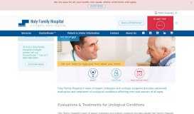 
							         Urological Treatments | Holy Family Hospital | Methuen & Haverhill MA								  
							    