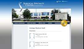 
							         Urology at The Surgical Specialty Center								  
							    