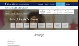 
							         Urology | Jefferson Health New Jersey - Kennedy Health								  
							    