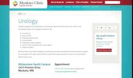 
							         Urology - Mankato Clinic								  
							    