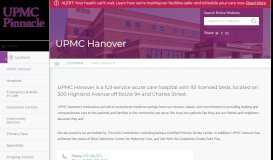 
							         Urology Services | Hanover Medical Group - UPMC Pinnacle Hanover								  
							    