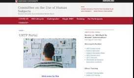 
							         URTP Portal | Committee on the Use of Human ... - Harvard CUHS								  
							    
