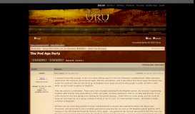 
							         URU Live Forums • View topic - The Pod Age Party - Myst Online								  
							    
