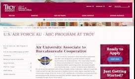 
							         US Air Force AU - ABC Program at TROY - Troy University								  
							    