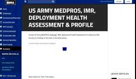 
							         US Army MEDPROS, IMR, medical profile & deployment ...								  
							    