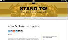 
							         U.S. Army STAND-TO! | Army Antiterrorism Program - Army.mil								  
							    