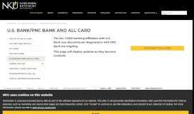 
							         US Bank and ALL CARD: Northern Kentucky University, Greater ...								  
							    