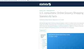 
							         U.S. consumers: Online Grocery Shopping - Statistics & Facts | Statista								  
							    